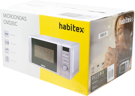 Microondas 20 L 700W Habitex Digital Cromado Microondas 20 L 700W Habitex Digital Cromado
