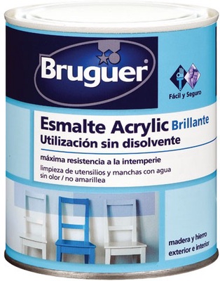 Esmalte Acrílico Brillante Blanco Permanente Bruguer 750ml Esmalte Acrílico Brillante Blanco Permanente Bruguer 750ml