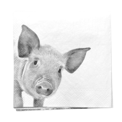 Servilletas de Papel Animales de Granja 25x25