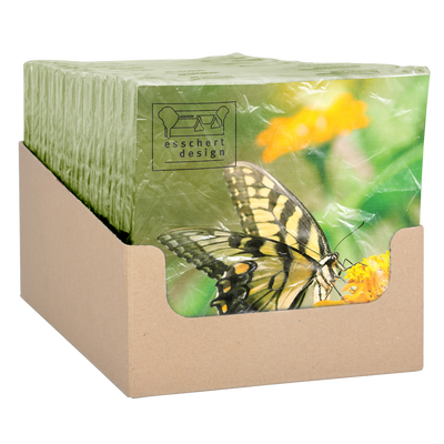 Servilletas de Papel Mariposas 33x33cm Fondo Verde
