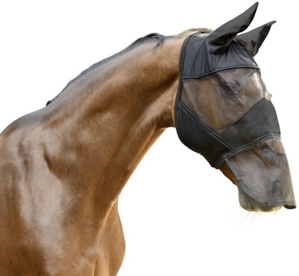 Mascara anti moscas caballos con protecci�n para los oidos y la nariz