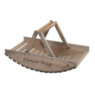 Cesta Madera Flores Cesta Madera Flores