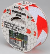 Cinta Reflectante Patron Flecha Roja/Blanca 33m x 50mm Cinta Reflectante Patron Flecha Roja/Blanca 33m x 50mm