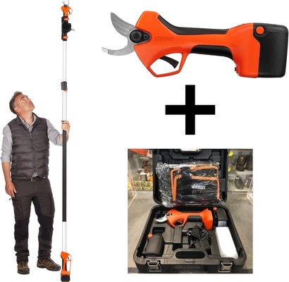 Stocker Tijera Poda a Bateria Magma E- TP35 con Mango Telescopico 155 - 235 cm 2 bateria y cargador incluidos Stocker Tijera Poda a Bateria Magma E- TP35 con Mango Telescopico 155 - 235 cm 2 bateria y cargador incluidos