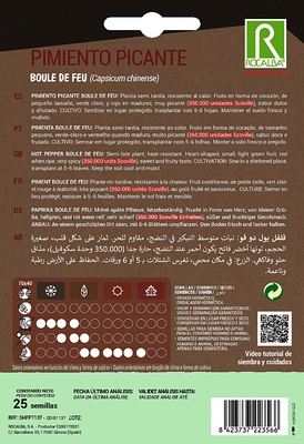Semilla Pimiento Picante Bloule de Feu