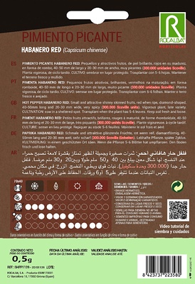 Semilla Pimiento Picante Habanero Red