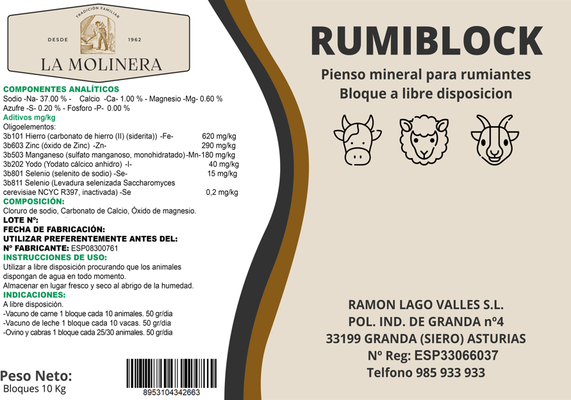 Bloque Mineral Rumiblock 10 kg