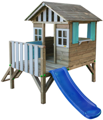 Casita Lollipop Elevada Azul con Tobogan