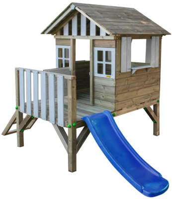 Casita Lollipop Elevada Blanco con Tobogan