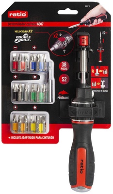 Destornillador 38 en 1 Double Drive Ratio