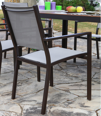 Mesa Aluminio Jardin con 4 Sillas Modelo Orlando