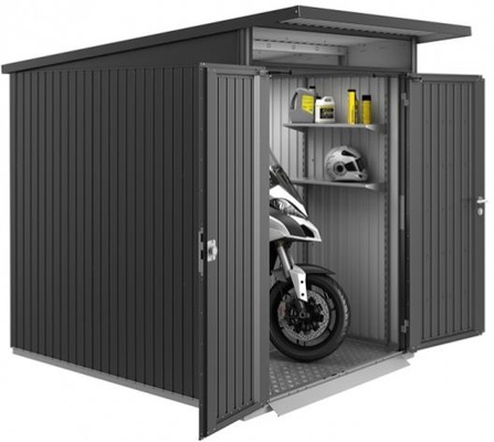 Caseta AvantGarde 180 x 260 x 218 gris oscuro con doble puerta