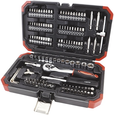 Maletin Vasos y Puntas 130 Pcs CR-V Ratio