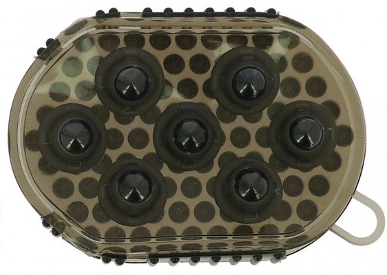 Peine de Curry de Doble Cara y Guante de Masaje Negro