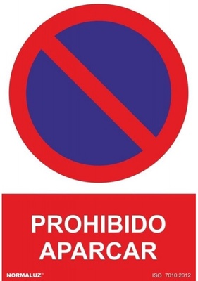 Señal Prohibido Aparcar PVC 0,7mm 210x300mm Señal Prohibido Aparcar PVC 0,7mm 210x300mm