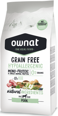 Pienso Perros Ownat Grain Free Hypoallergenic Cerdo 12 kg Pienso Perros Ownat Grain Free Hypoallergenic Cerdo 12 kg