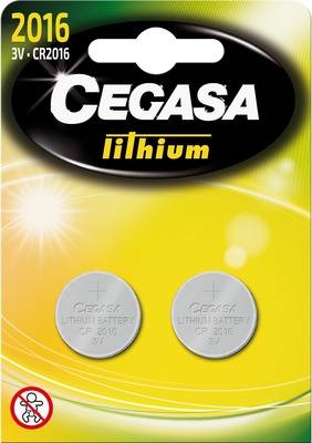 Pila Cegasa Litio CR2016 3V Blister 2 uds Pila Cegasa Litio CR2016 3V Blister 2 uds