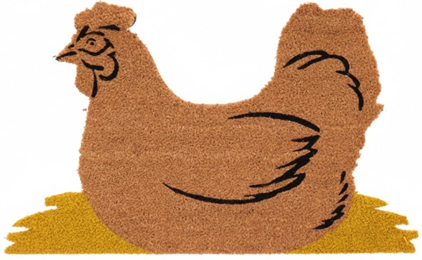 Felpudo Fibra Coco Diseño Gallina Felpudo Fibra Coco Diseño Gallina