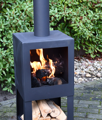 Estufa de Terraza con Deposito de Le�a