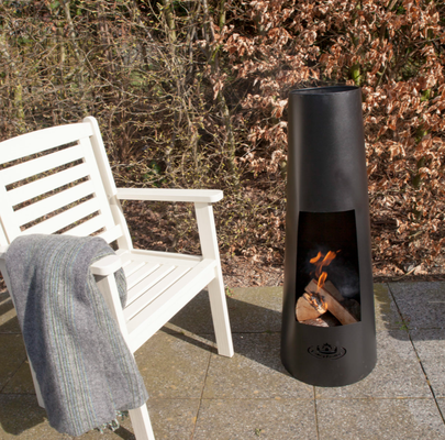 Calefactor de Terraza Le�a Redondo Metal