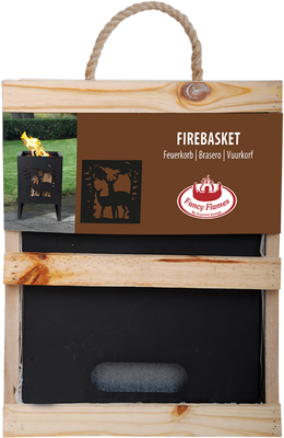 Brasero Fuego Ciervo Cuadrada