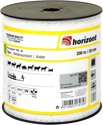 Cinta Conductora Pastor Electrico Horizont Farmer 20 mm Cinta Conductora Pastor Electrico Horizont Farmer 20 mm