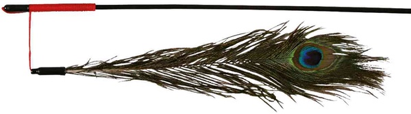 Varita de Juego con Pluma Pavo Real 47 cm Varita de Juego con Pluma Pavo Real 47 cm