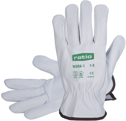 Guante Piel Flor Vacuno Blanco Talla 10 Work 1 Guante Piel Flor Vacuno Blanco Talla 10 Work 1