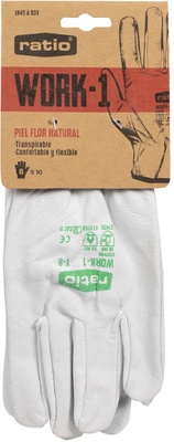 Guante Piel Flor Vacuno Blanco Talla 10 Work 1 Guante Piel Flor Vacuno Blanco Talla 10 Work 1
