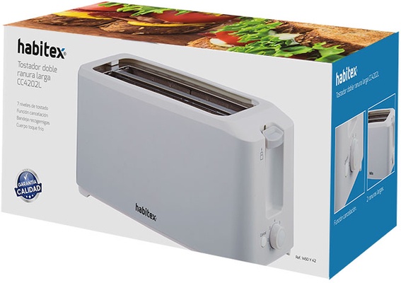 Tostador 1250-1450W Habitex CC4202L Tostador 1250-1450W Habitex CC4202L