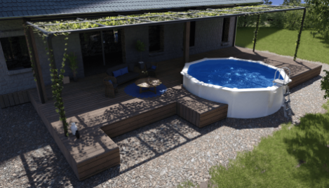 Piscina Bora Bora Redonda �350 x120 cm