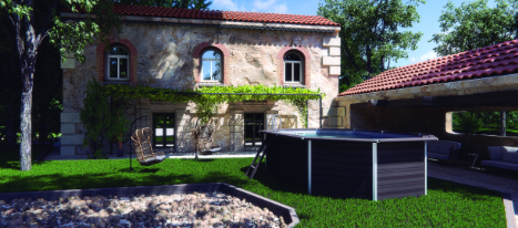 Piscina Avantgarde Ovalada con Led 664x386x124 cm