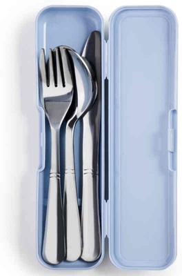 Set 3 Cubiertos con Estuche Lunch Away Ibili 