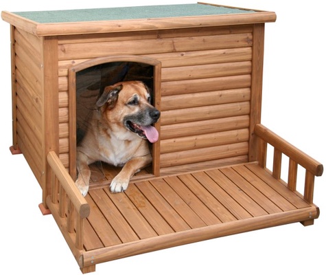 Caseta de Perro con Terraza 113x127x83 cm