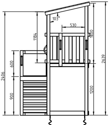 Parque Infantil Cascade L con Columpio Individual