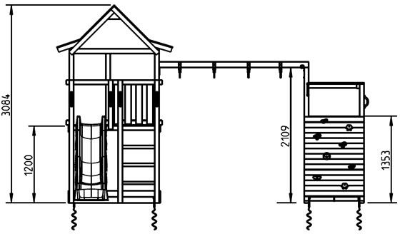 Parque Infantil Pagoda L con Challenger