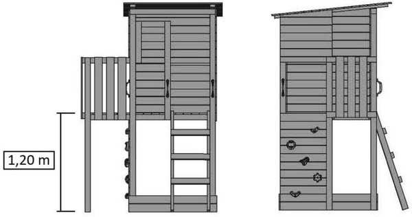 Parque Infantil Taga L con Escalada y Columpio Individual