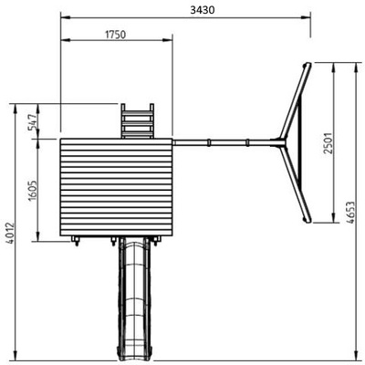 Parque Infantil Beach Hut L con Columpio Doble