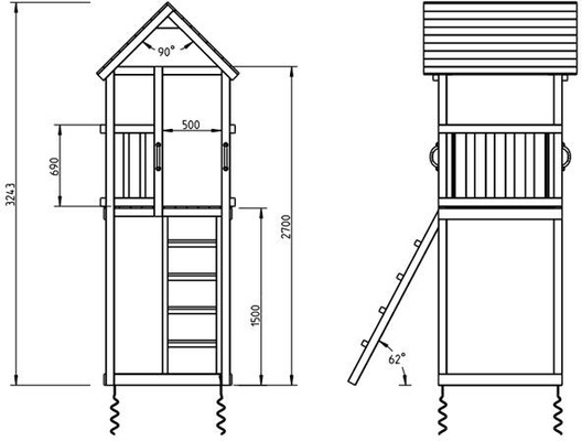 Parque Infantil Kiosk XL con Columpio Doble