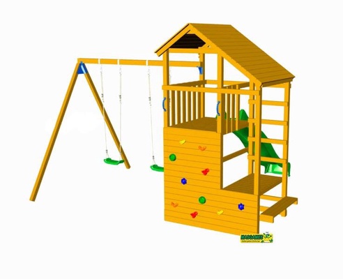 Parque Infantil Teide XL con Columpio Doble