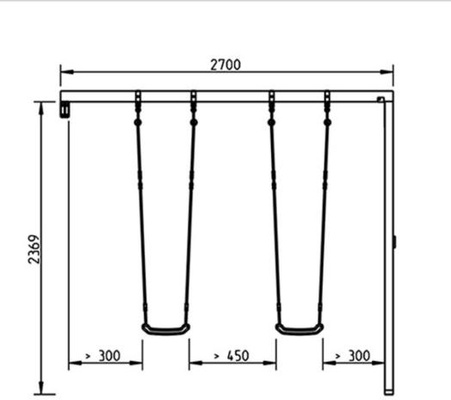 Parque Infantil Teide XL Columpio Individual y Escalera de Mono