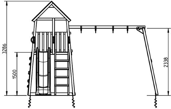Parque Infantil Belvedere XL con Columpio Doble
