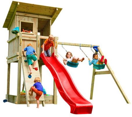 Parque Infantil Beach Hut XL con Columpio Individual