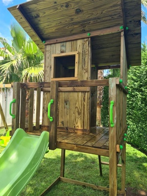 Parque Infantil Beach Hut XL con Columpio Doble Parque Infantil Beach Hut XL con Columpio Doble