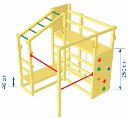 Parque Infantil Crossfit XL con Tobogan y Columpio Individual
