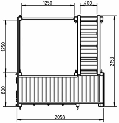 Parque Infantil Crossfit XL con Tobogan y Columpio Individual