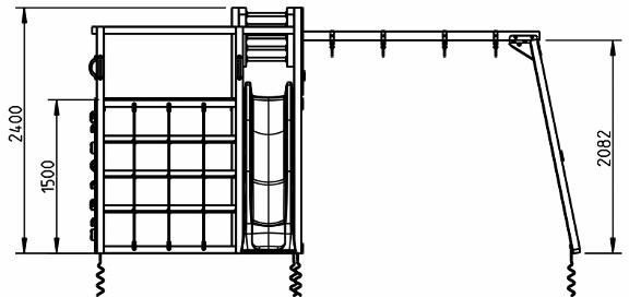 Parque Infantil Crossfit XL con Tobogan y Columpio Individual