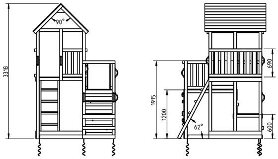 Parque Infantil Penthouse XL con Challenger
