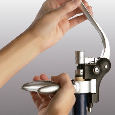 Sacacorchos Negro y Plateado