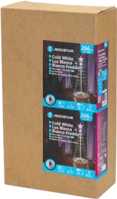 Arbol Navidad Dise�o Cono Luz Blanca 1.8 Mt